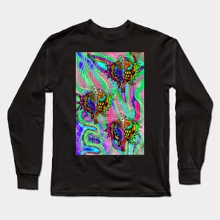 Seahorse Lovers in Rainbow Wonderland by Revoltix Studio Long Sleeve T-Shirt